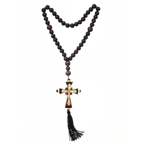 Четки Православный мир, агат, размер 26 см, черный, золотистый