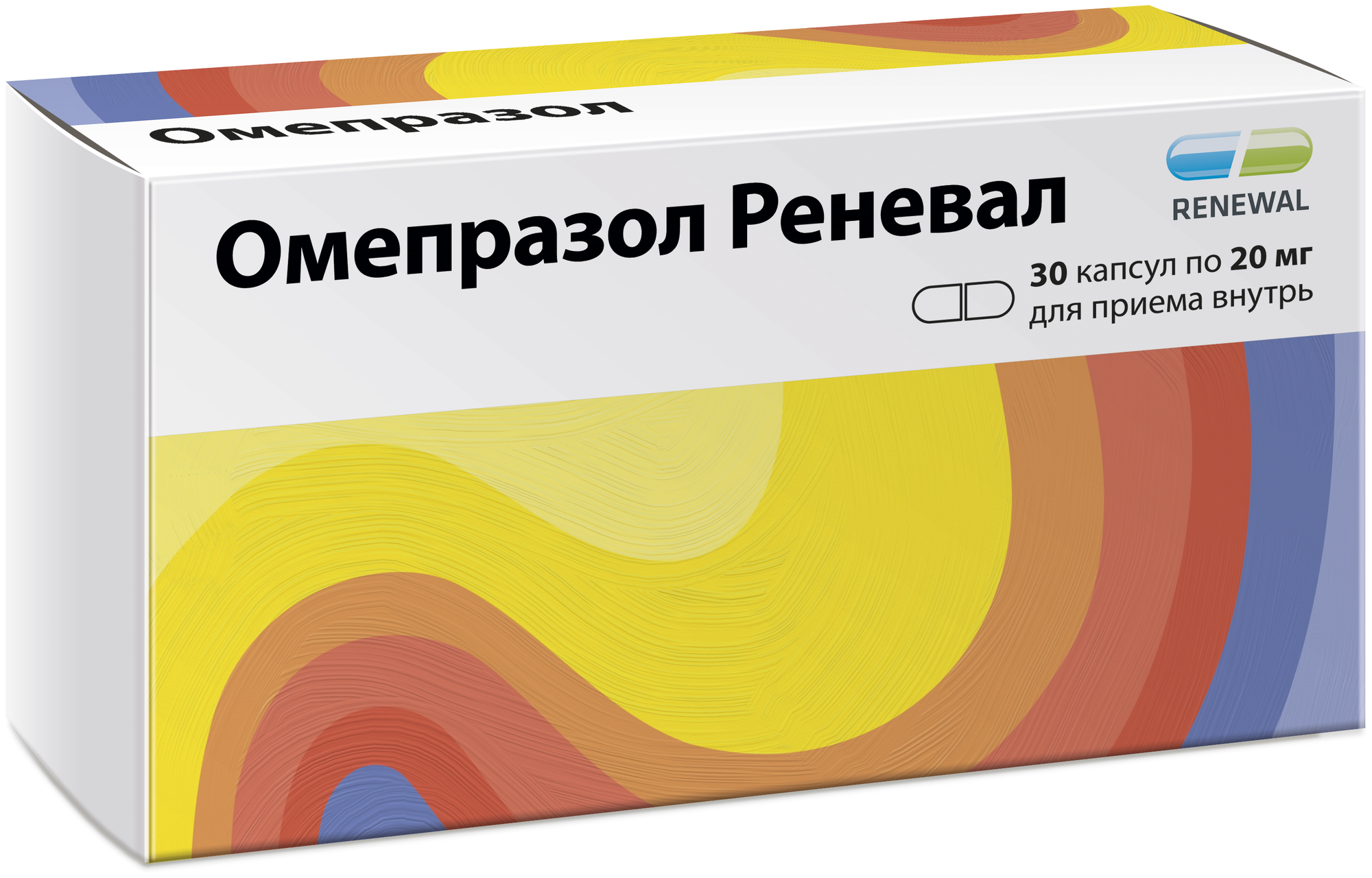 Омепразол Реневал капс, 20 мг, 30 шт.
