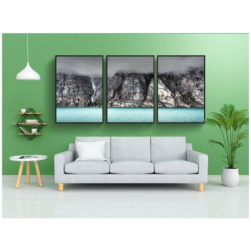 фото Набор модулных постеров для интерьера "баффиновый остров, канада, горы" 60x90 см. в тубусе, без рамки lotsprints