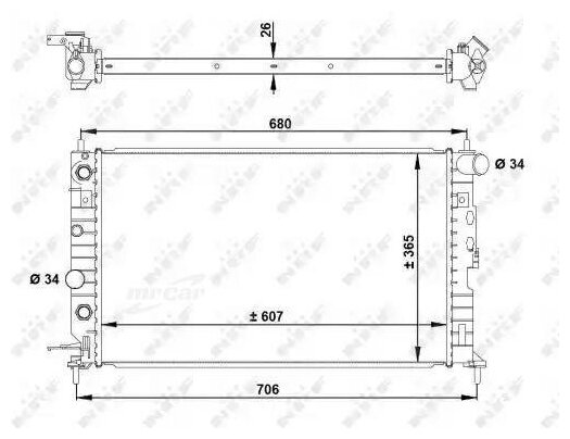 NRF 50219A Радиатор