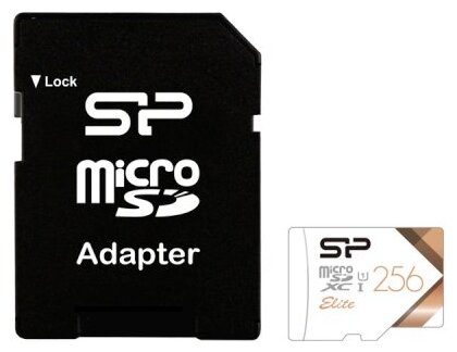 Флеш карта microSD 256GB Silicon Power Elite microSDHC Class 10 Uhs-i (SD адаптер) Colorful Sp256gbs .