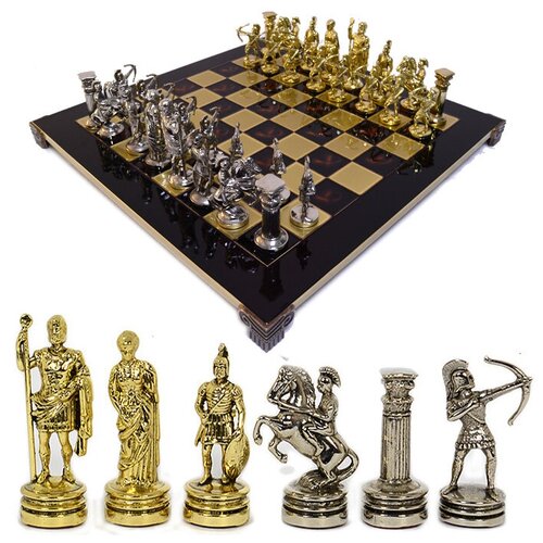 фото Manopoulos элитные шахматы "античные лучники" в футляре 475*475*80мм