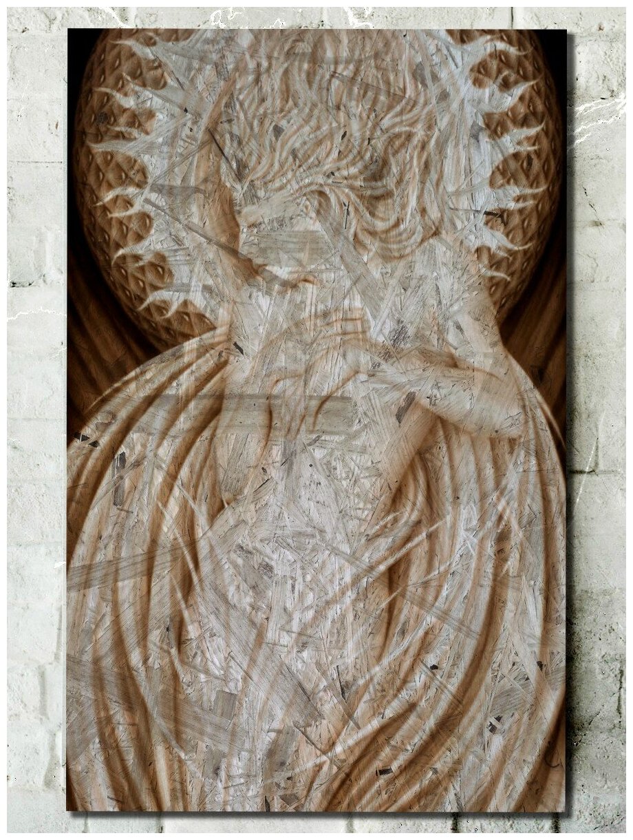 Картина интерьерная на рельефной доске девушка готика магия - 7842 В