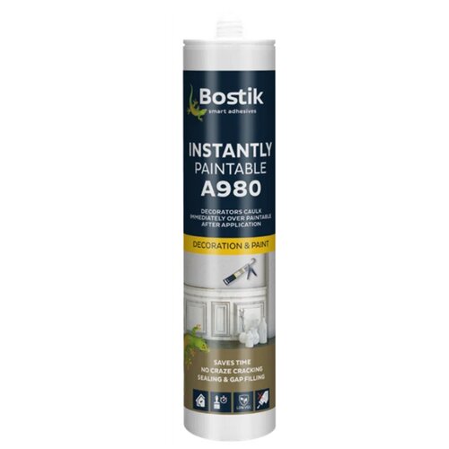 Герметик акриловый, моментально окрашиваемый Bostik A980 Instantly Paintable белый (300мл)