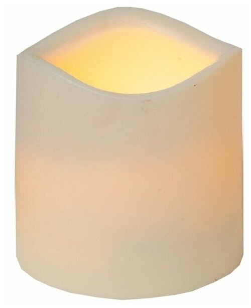 Свеча светодиодная пластиковая, высота - 7,5 см, цвет - бежевый, 067-27
