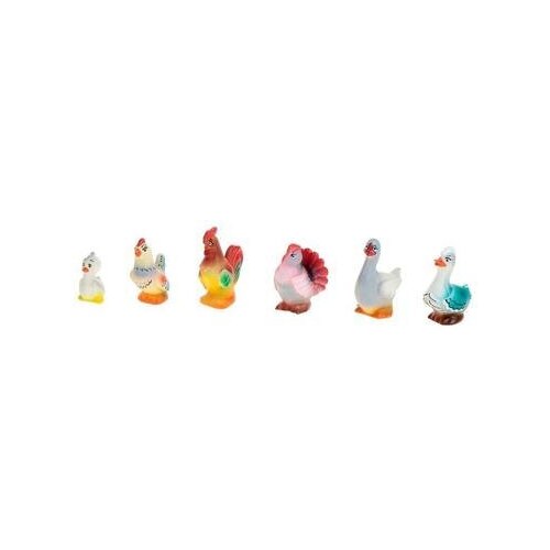 Набор резиновых игрушек Птицеферма 618803 . набор резиновых игрушек птицеферма пкф игрушки 618803