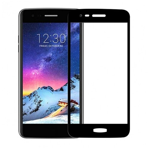 Защитное стекло на LG K8 (2017), Silk Screen 2.5D, черный, X-CASE защитное стекло для lg x240 k8 2017