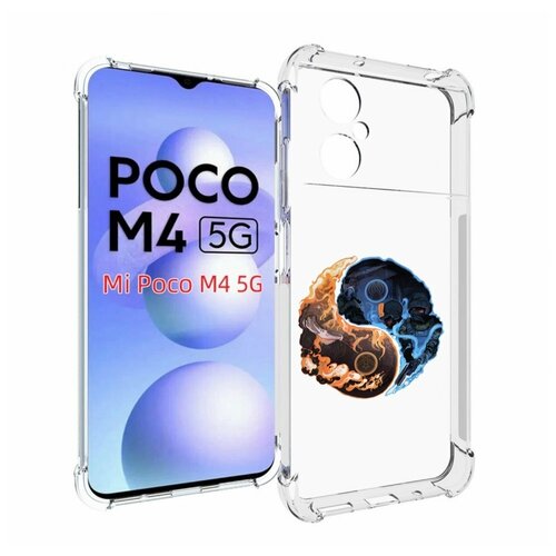 Чехол MyPads кс-го-инь-янь для Xiaomi Poco M4 5G задняя-панель-накладка-бампер