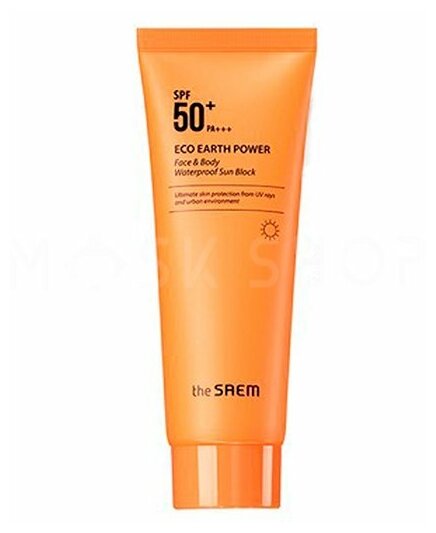 Солнцезащитный крем для лица и тела The Saem Eco Earth Face & Body Waterproof Sun Cream SPF50+PA++++