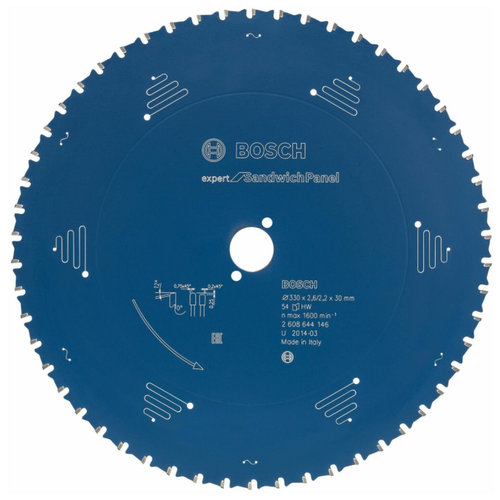 Пильный диск Expert for Sandwich Panel 330x30x2.6/2.2x54 по сэндвич-панелям (2608644146)