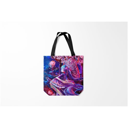 фото Сумка-шоппер / 40х40 см / аниме / хацуне мику волшебная burnettie