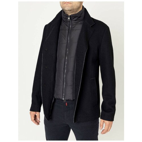 Куртка Pierre Cardin, демисезон/зима, силуэт прямой, размер 56, черный