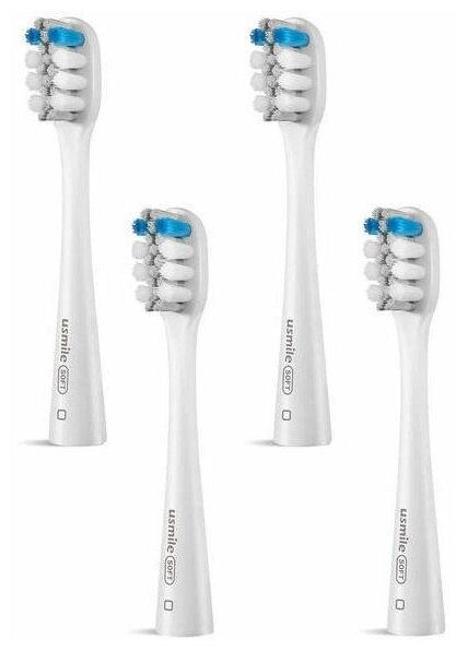 Сменные чистящие насадки для звуковой зубной щетки usmile Soft Clean Brush Head PRO03, белый