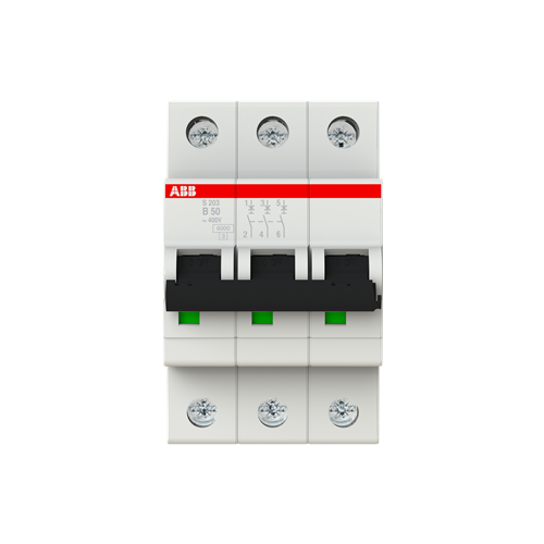 Автоматический выключатель ABB S203 3P (B) 6kA 25 А