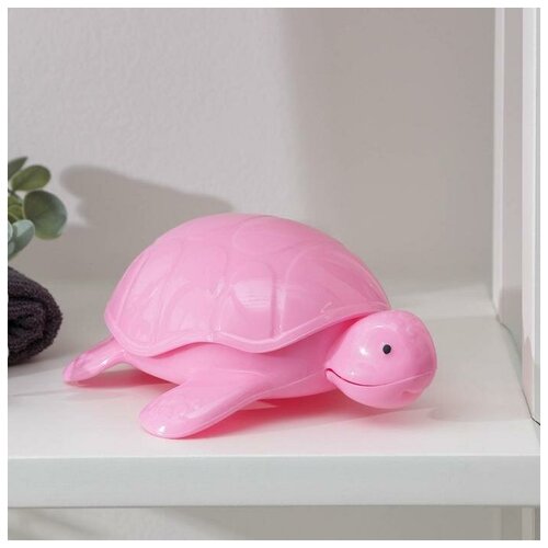 Мыльница с крышкой «Черепашка», 16×13,5×5 см, цвет микс