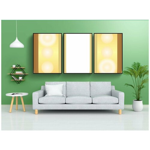 фото Набор модулных постеров для интерьера "ты, гламур, золото" 60x90 см. в тубусе, без рамки lotsprints