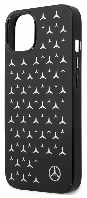 Mercedes для iPhone 13 чехол PC/TPU Silver Stars Hard Black