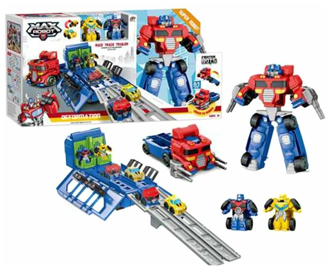 Игр. набор Автовоз, в комплекте: роботы-машины 3шт, деталей 12шт, коробка