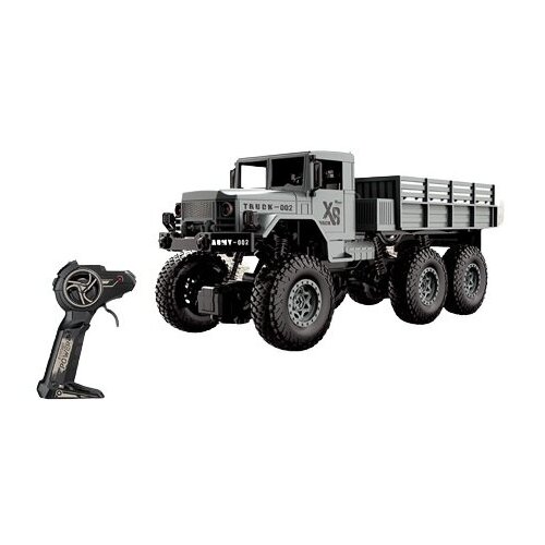 грузовик экскаватор на радиоуправлении с аккумулятором и светом Машина на радиоуправлении грузовик военный 4WD 1:24 с аккумулятором (XB1002)