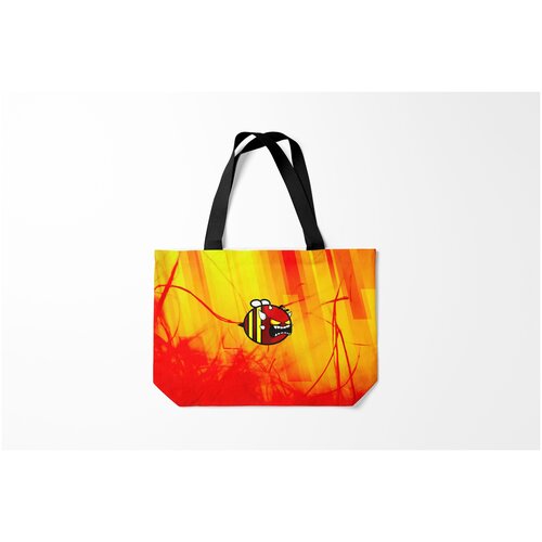 фото Сумка-шоппер / 46х35 см / геймерам / geometry dash red demon burnettie