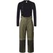 Горнолыжные брюки The North Face детские, карманы, подтяжки, размер XL, черный, зеленый