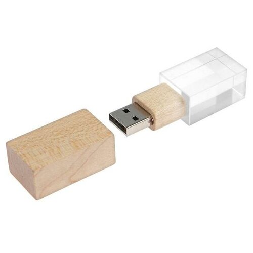 Флешка E 310 Wood BL, 32 ГБ, USB2.0, чт до 25 Мб/с, зап до 15 Мб/с, кристалл в дереве./В упаковке шт: 1