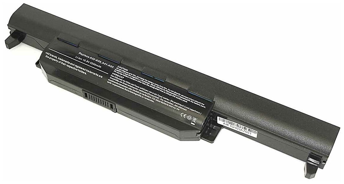 Аккумуляторная батарея для ноутбука Asus K55 (A32-K55) 10,8V 5200mAh OEM черная