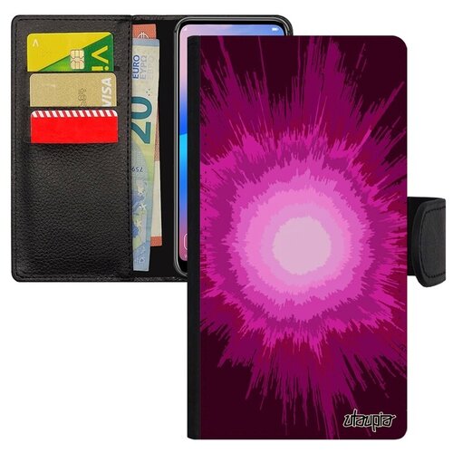 фото Красивый чехол книжка на телефон // xiaomi mi 8 // "большой взрыв" вселенная галактика, utaupia, фуксия