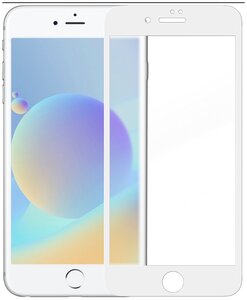 Фото Матовое защитное стекло на телефон Apple iPhone 7, iPhone 8, iPhone SE 2020 / Полноэкранное стекло для Эпл Айфон 7, Айфон 8, Айфон СЕ (Белый)