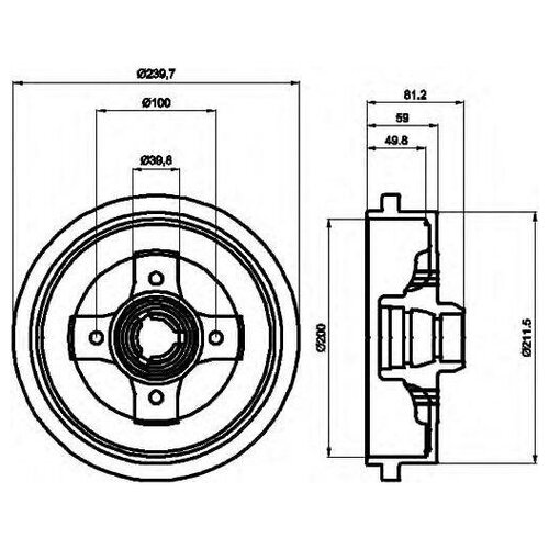 Барабан Тормозной HELLA PAGID арт. 8DT355301-701