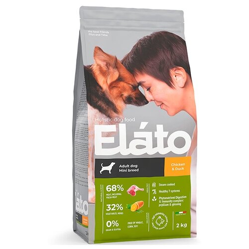 Корм сухой Elato Holistic сух.д/собак мелких пород Курица и Утка 2кг
