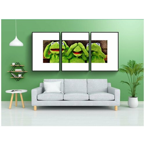 фото Набор модулных постеров для интерьера "не слышать, не смотри, не разговаривайте" 60x90 см. в тубусе, без рамки lotsprints