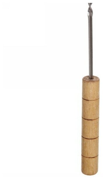 Набор шампуров 10 шт с деревянными ручками, длина 40 см, ширина 5 мм - фотография № 2