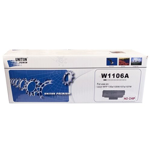 Uniton Premium W1106A, 1000 стр, черный ролик заряда pcr для samsung scx 3200 scx 3205 hp laser mfp 135w 135a 135r 107w 137fnw