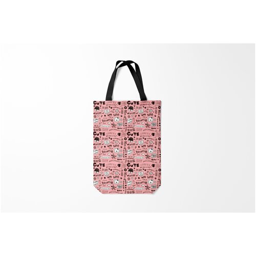 фото Сумка-шоппер / 31х42 см / популярные иллюстрации / позитив смайлы и эмодзи loves happy burnettie