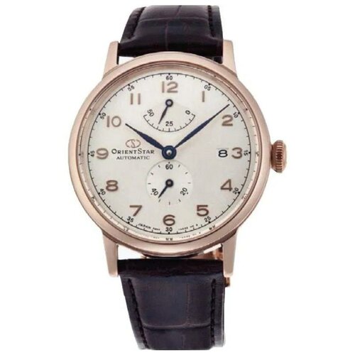 часы механические orient star re hh0001s классика муж кож бр т 50m date Наручные часы ORIENT Классика, белый