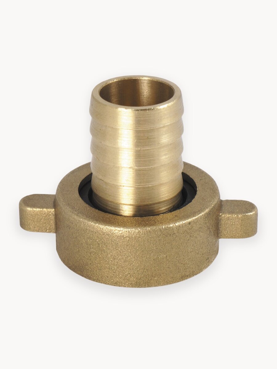 Штуцер с накидной гайкой, для садового шланга, 1" х 25 мм, латунь