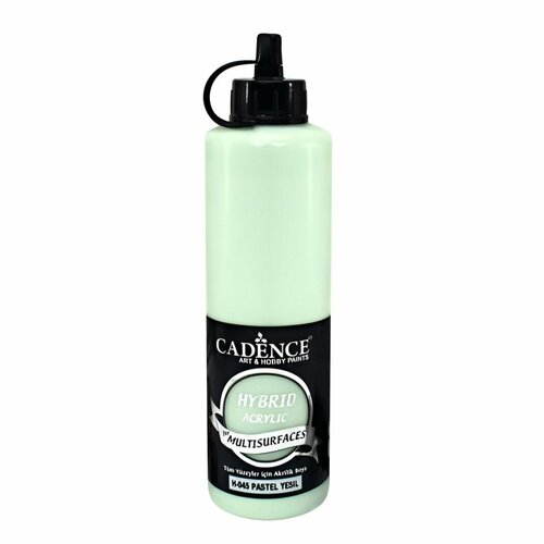 Акриловая краска Cadence Hybrid Acrylic Paint, 500 ml. Pastel Green H-045 seresstore artdeco acrylic wood paint 500 ml pistachio green