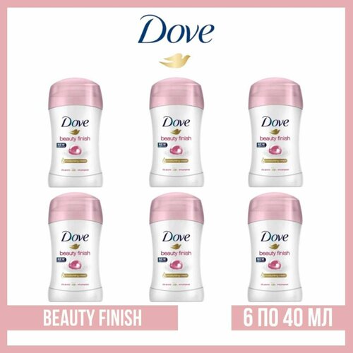 Комплект 6 шт. Антиперспирант-стик Dove Beauty Finish сияющие минералы 6 шт. по 40 мл. комплект 3 шт антиперспирант стик dove beauty finish сияющие минералы 3 шт по 40 мл