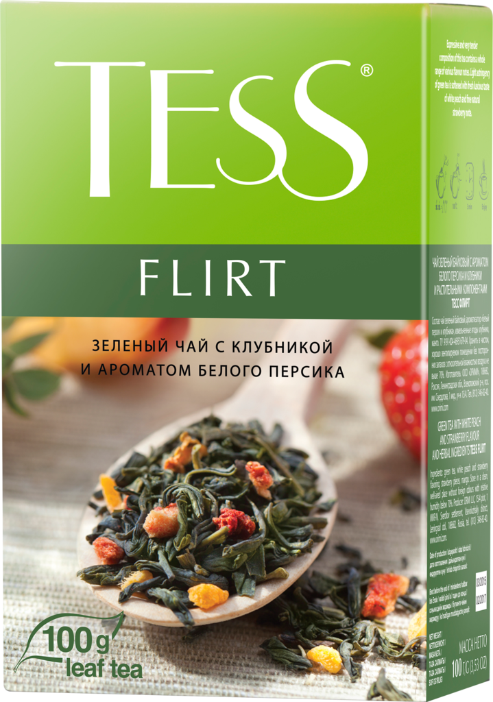 Чай зеленый TESS Flirt листовой, 100г