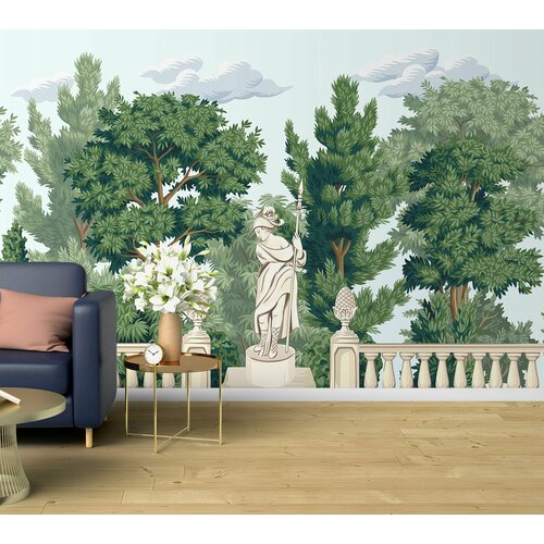 фото Фотообои 3d на стену флизелиновые деревья 400х270 см luxury walls am11104