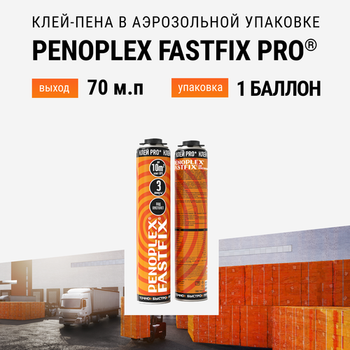 Профессиональная клей-пена пеноплэкс FASTFIX PRO - 1 шт клей пена penoplex fastfix