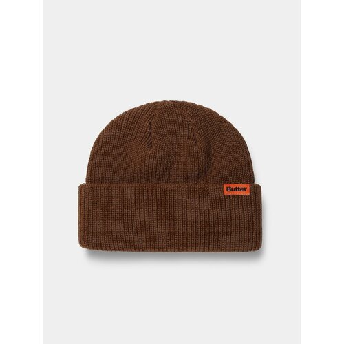 Шапка бини Butter Goods Tall Wharfie Beanie, размер OneSize, коричневый