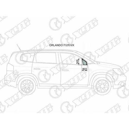 IPSASP_ORLANDO FV/RH/X Стекло форточки (уголок) переднее правое CHEVROLET ORLANDO 11-15