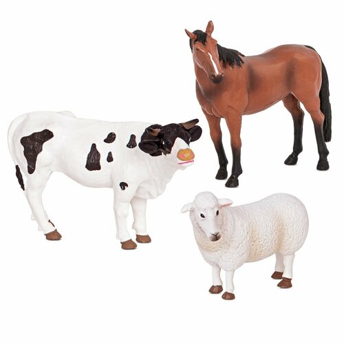 Игровой набор с фигурками Terra Домашние животные овца, бык, лошадь