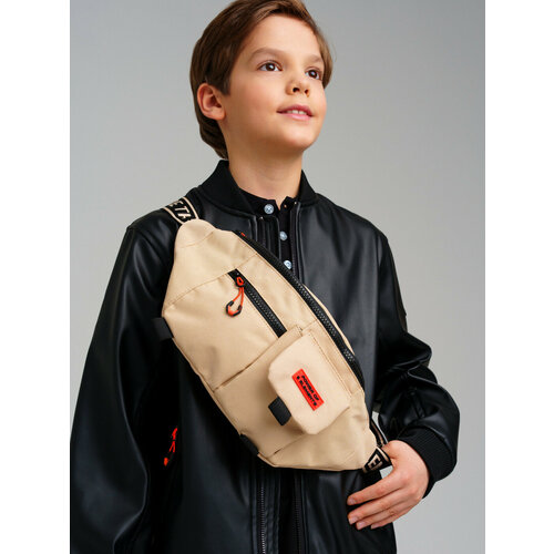 Сумка поясная playToday, бежевый сумка поясная повседневная натуральная кожа внутренний карман регулируемый ремень коричневый