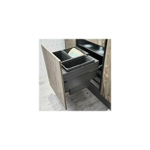 Выдвижная система сортировки VS ENVI Space, тройное разделение, ширина корпуса 600 мм, Lava grey