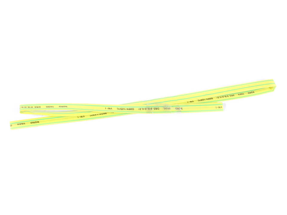 Трубка термоусадочная 8,0 мм/4,0 мм длина 1м желто- зеленая "YADA"