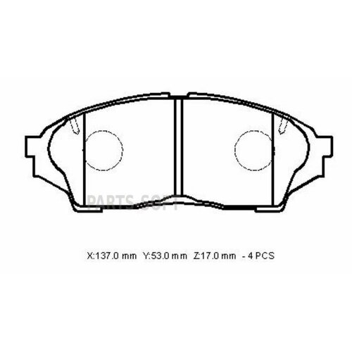 MTP GROUP CD2186 A606K KEBONO колодка дисковая 606D2186PN1434 0446522300 1400₽