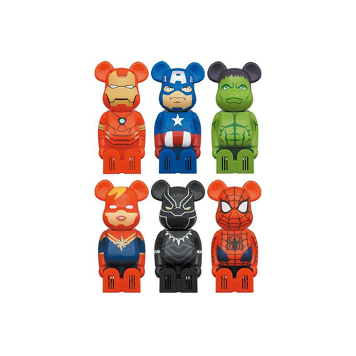 Bearbrick x Cleverin x Marvel 200% Air Freshener (Р.) disney marvel keychain super hero iron man spider man hulk thor captain america thor keychain pendant bag accessories key chain